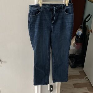 P456. Talbots Women's Straight Leg Jeans in Dark Indigo